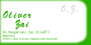 oliver zai business card